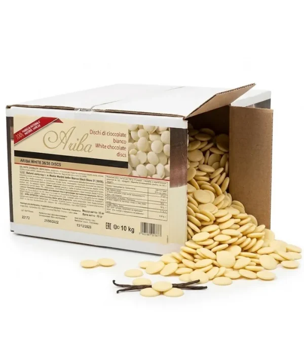 Білий шоколад Аріба Master Martini Ariba White 31% у дисках (Італія), 10 кг
