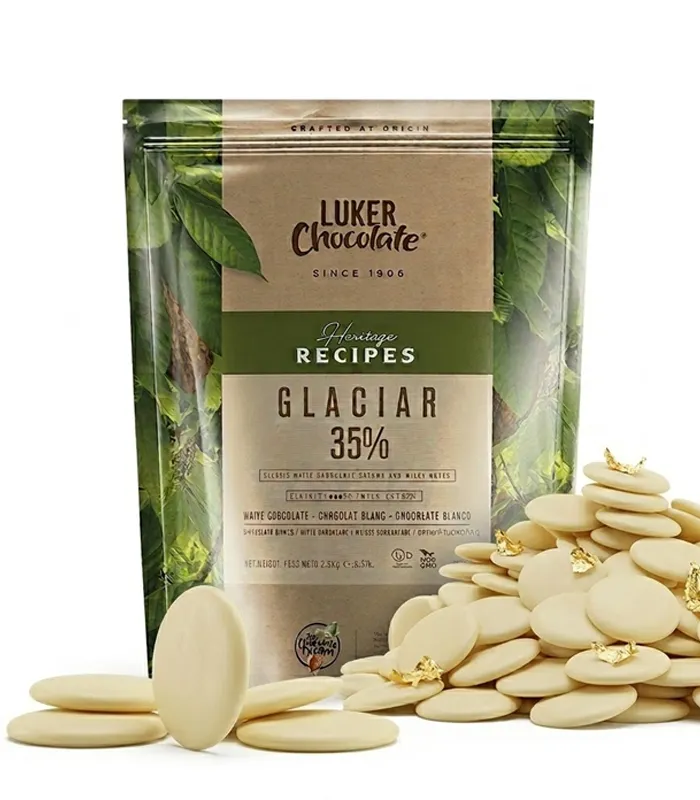 Білий шоколад Luker Glaciar 35% (Колумбія) у великих калетах, 2.5 кг
