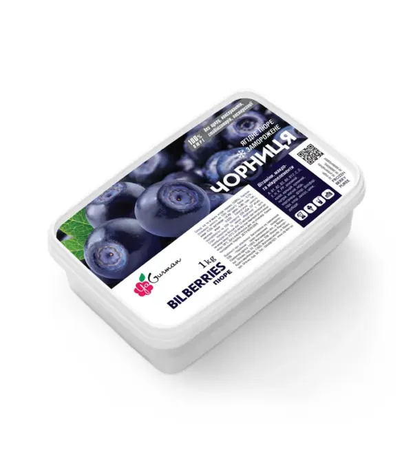 Чорниця пюре YaGurman заморожене без цукру, 1 кг