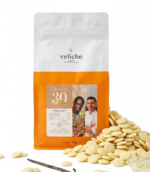 Білий шоколад Veliche 30% у калетах (Бельгія)
