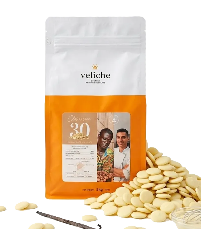 Білий шоколад Veliche 30% у калетах (Бельгія)