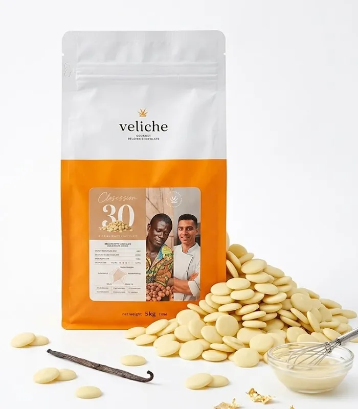 Білий шоколад Veliche 30% у калетах (Бельгія)