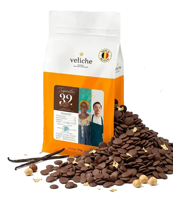 Молочний шоколад Veliche Gourmet Inspiration 32% у калетах (Бельгія)