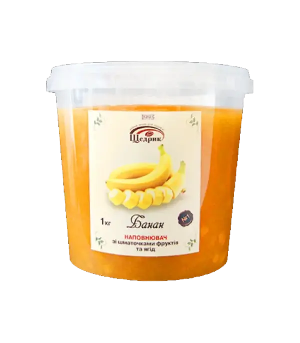 Наповнювач зі шматочками фруктів «Банан» 1кг, ТМ Щедрик