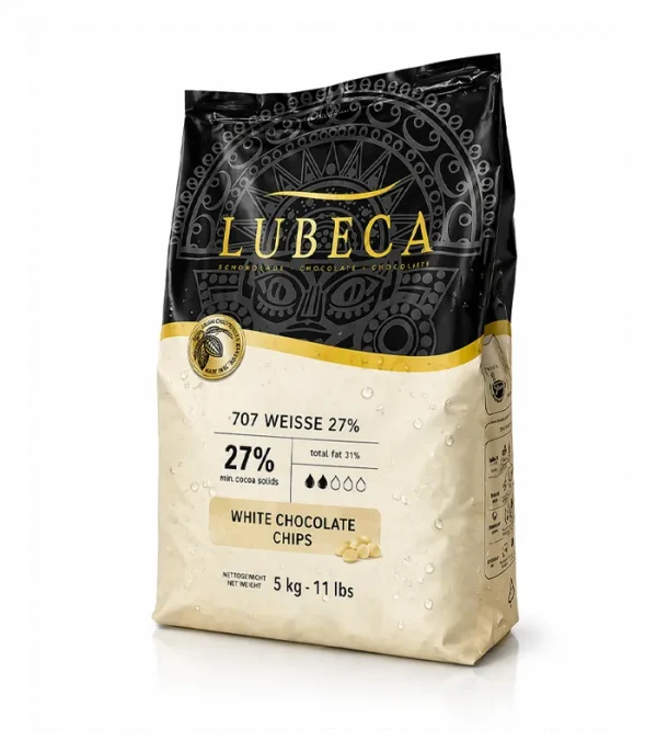 Lubeca білий шоколад 27% у вигляді калет