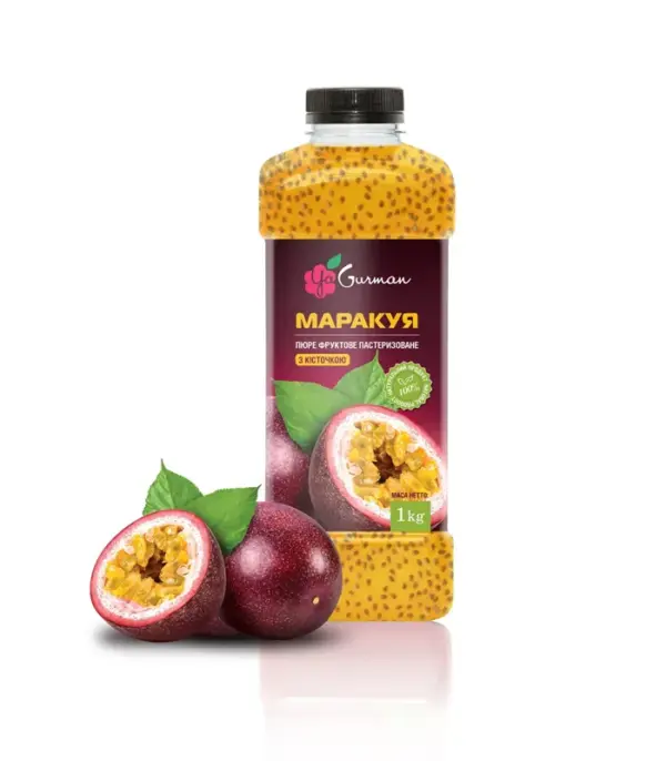 Пюре маракуя з кісточкою, пастеризоване ТМ YaGurman 1кг