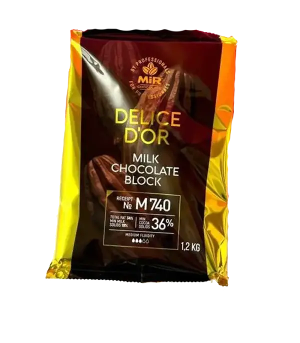 Шоколад молочний Delice D'or М740 блок 1.2 кг