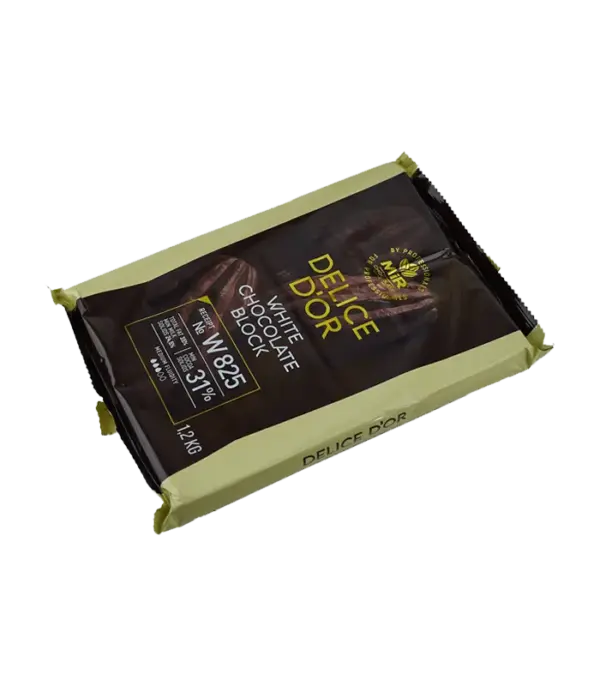 Шоколад білий Delice D'or W825 блок 1.2 кг