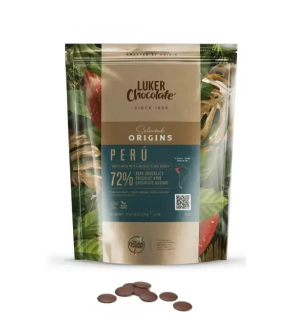 Шоколад екстра чорний Peru 72% Luker Chocolate – це преміальний чорний шоколад із високим вмістом какао-бобів (72%), створений відомим колумбійським виробником Luker Chocolate.