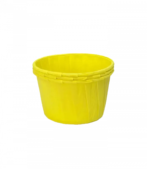 Капсули для мафінів з бортиком стійкості жовті 50*40, 50шт