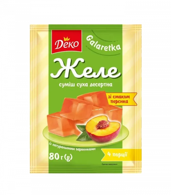 Желе зі смаком персику Деко 80г