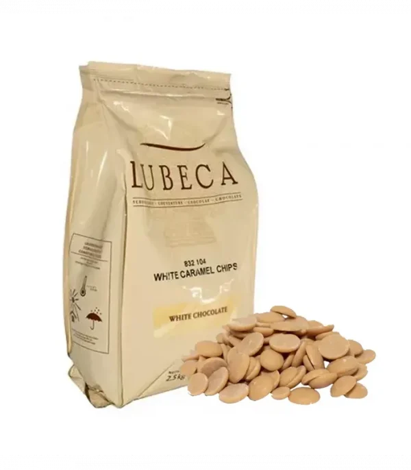 Шоколад білий зі смаком карамелі Lubeca 32%