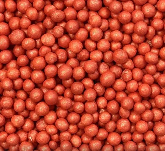 Посипка рисові кульки глазуровані червоні D=3-4 мм