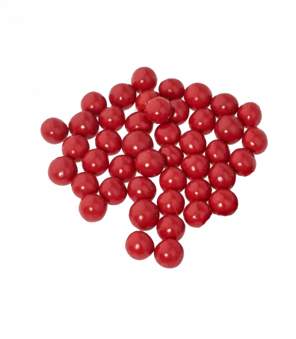 Бісквітні кульки Червоні в білому шоколаді, 15 мм - Зображення 1
