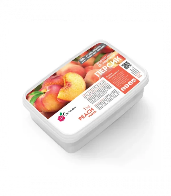 Пюре персик заморожене ТМ YaGurman 1кг - Зображення 1