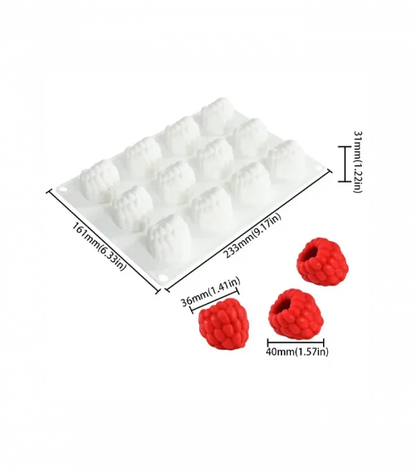Силіконова форма для євродесертів Малина з 12шт.