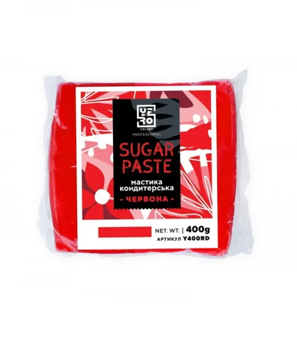 Мастика кондитерська Червона Yero colors 400г