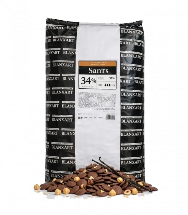 Молочний шоколад Blanxart SanTs 34% у калетах (Іспанія), 12 кг