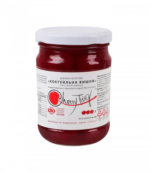 Вишня Коктейльна CherryTwig червона з черешком 315г